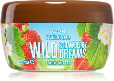 Avon Naturals Wild Strawberry Dreams nährende Body-Butter mit Erdbeerduft