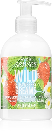 Avon Senses Wild Strawberry Dreams flüssige Seife für die Hände mit Erdbeerduft