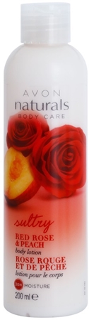Avon Naturals Body loción corporal hidratante con extractos de rosa roja y melocotón