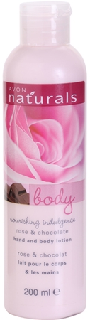 Avon Naturals Body mleczko do ciała z różą i czekoladą