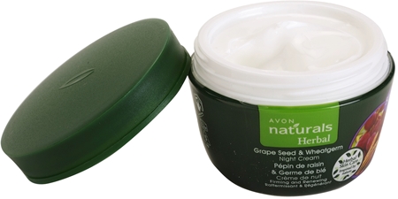 Avon Naturals Herbal crema de noapte pentru restaurare si fermitate extract din ulei de seminte de struguri si germeni de grau