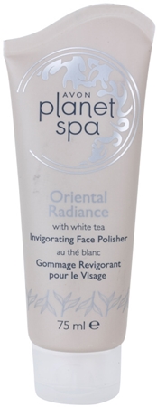 Avon Planet Spa Oriental Radiance frissítő peeling az arcra fehér teával