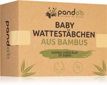 Pandoo Bamboo Cotton Buds for Babies bastoncini cotonati per bambini