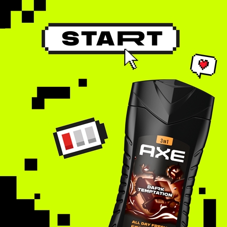 Axe Dark Temptation dušo želė veidui, kūnui ir plaukams