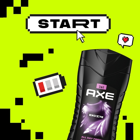 Axe Excite dušo želė veidui, kūnui ir plaukams