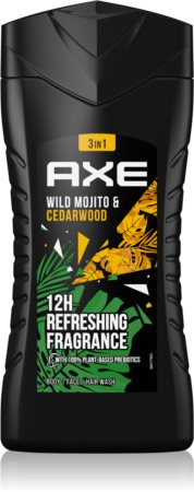 Axe Wild Green Mojito & Cedarwood gel de ducha refrescante para hombre