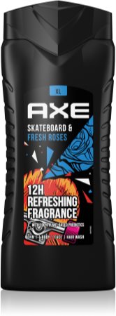 Axe Skateboard & Fresh Roses gel de ducha refrescante para hombre