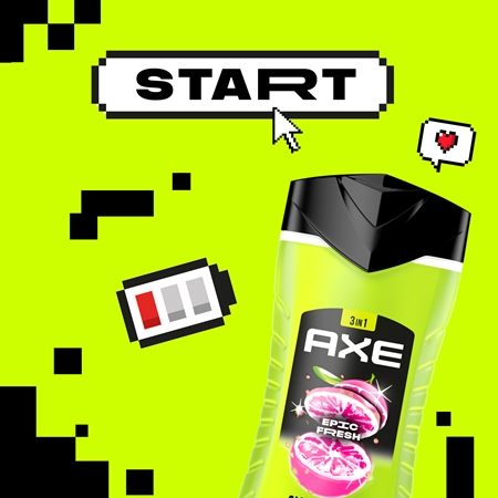 Axe Epic Fresh τζελ για ντους για πρόσωπο, σώμα και μαλλιά