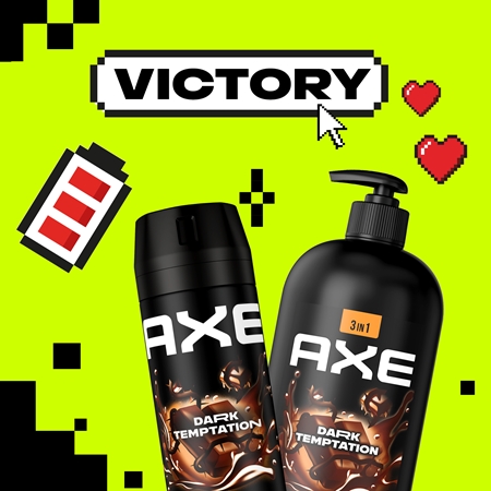 Axe Dark Temptation Douchegel voor Gezicht, Lichaam en Haar