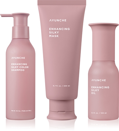 AYUNCHE Enhancing Silky ensemble pour cheveux abîmés
