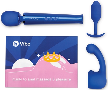 b-Vibe le WAND комплект анални и масажни аксесоари blue