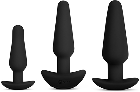 b-Vibe To Anal Play Analplug-Set black