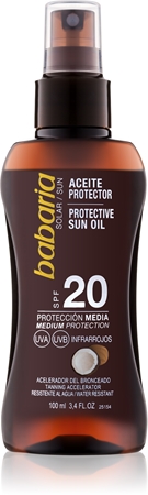 Babaria Sun Protective olej v spreji na opaľovanie SPF 20