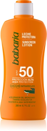 Babaria Sun Protective lait solaire waterproof SPF 50