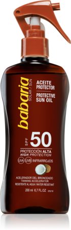 Babaria Sun Protective Oil apsaugos nuo saulės aliejus veidui ir kūnui su kokosų aliejumi