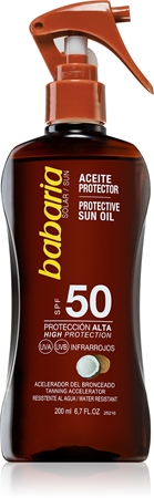 Babaria Sun Protective Oil napolaj arcra és testre kókuszolajjal