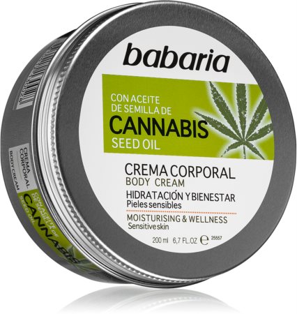Babaria Cannabis crème hydratante pour peaux sensibles