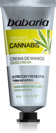 Babaria Cannabis feuchtigkeitsspendende Creme für die Hände