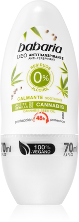 Babaria Cannabis Antiperspirant Roll-On Med 48 timers effektivitet
