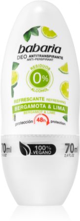 Babaria Bergamot & Lime anti-transpirant roll-on  effet 48h