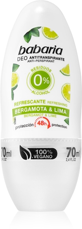 Babaria Bergamot & Lime Antitranspirant-Deoroller mit 48-Stunden Wirkung