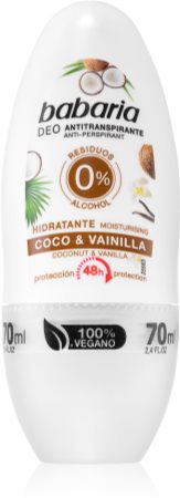 Babaria Coconut & Vanilla antitranspirante roll-on con efecto 48 horas