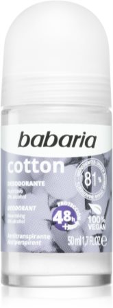 Babaria Deodorant Cotton antitranspirante roll-on con efecto nutritivo