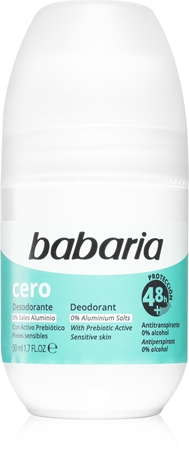 Babaria Deodorant Cero aluminium salts free deodorant roll-on for ...