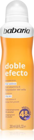 Babaria Deodorant Double Effect antitranspirante en spray retardante del crecimiento del vello