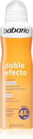 Babaria Deodorant Double Effect purškiamasis antiperspirantas plaukelių augimą lėtinanti priemonė