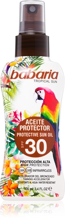 Babaria Tropical Sun huile protectrice activatrice de bronzage SPF 30