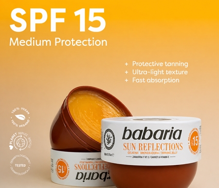 Babaria Tanning Jelly Sun Reflections Protective Gel SPF 15