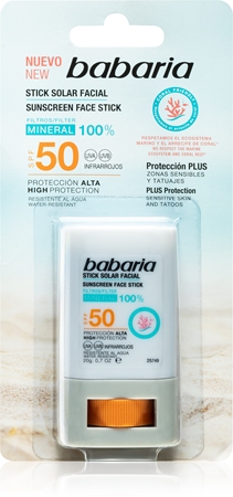 Babaria Sun Face Stick facial sunscreen in a stick