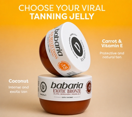 Babaria Tanning Jelly Exotic Bronze Body Gel for a deep tan