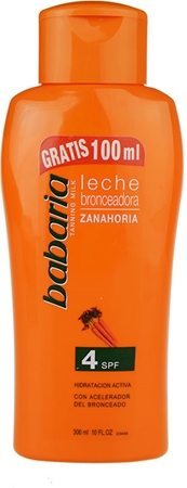 Babaria Sun Bronceadora leite bronzeador com cenoura