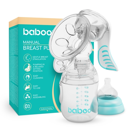 Baboo Manual Breast Pump with 4-level Suction Strength odsávačka mateřského mléka