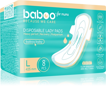 Baboo Postpartum Maternity Pads porodnické vložky jednorázové