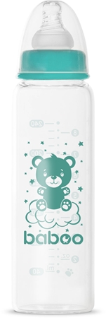 Baboo Anti-colic Glass Feeding Bottle Narrow Neck sklenená dojčenská fľaša