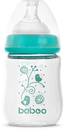 Baboo Anti-colic Glass Feeding Bottle Wide Neck стъклено бебешко шише