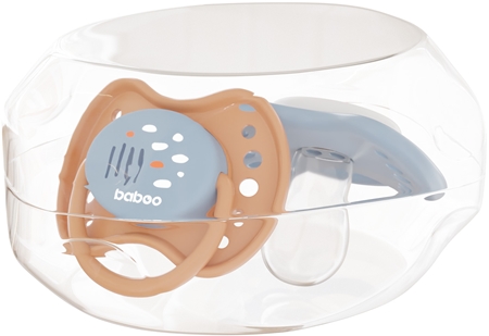 Baboo Soothers Silicone Symmetrical with Case dudlík