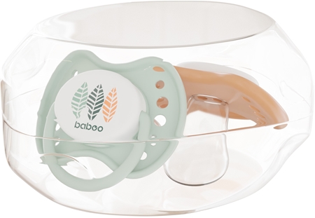 Baboo Soothers Silicone Orthodontic with Case dudlík