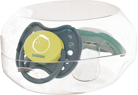Baboo Soothers Silicone Orthodontic with Case dudlík