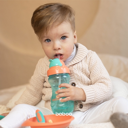 Baboo Cup with Silicone Straw Flasche mit Strohhalm