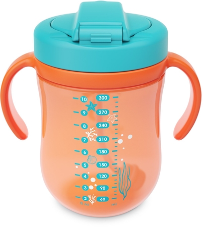 Baboo Cup with Silicone Straw and Gravity Ball hrnek s brčkem