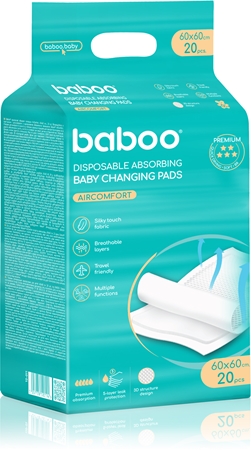Baboo AirComfort Disposable Absorbing Changing Pads одноразові гігієнічні пелюшки