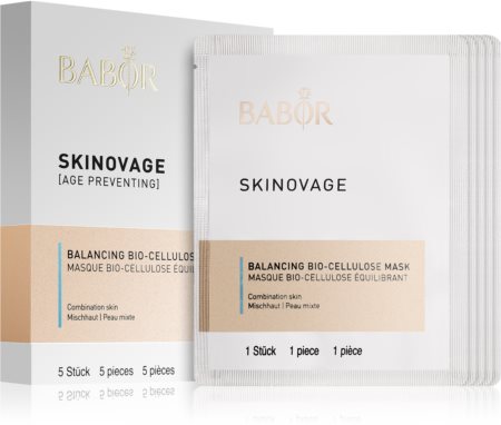 BABOR Skinovage Balancing Bio-Cellulose Mask auduma sejas masku komplekts