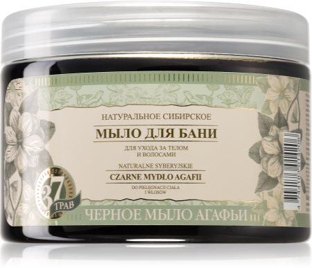 Babushka Agafia Natural Siberian Schwarze Seife Für Körper und Haar