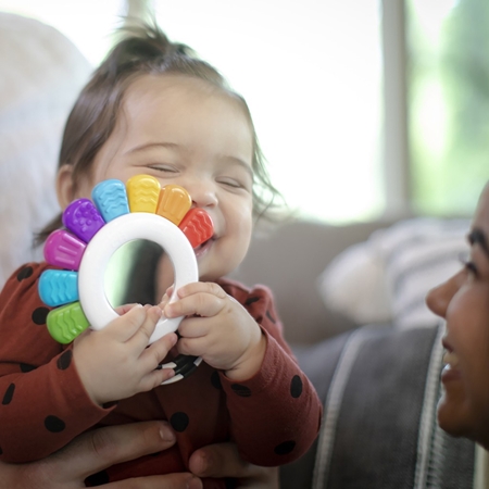 Baby Einstein Outstanding Opus Rattle & Teether Sensory Toy chew toy with rattle