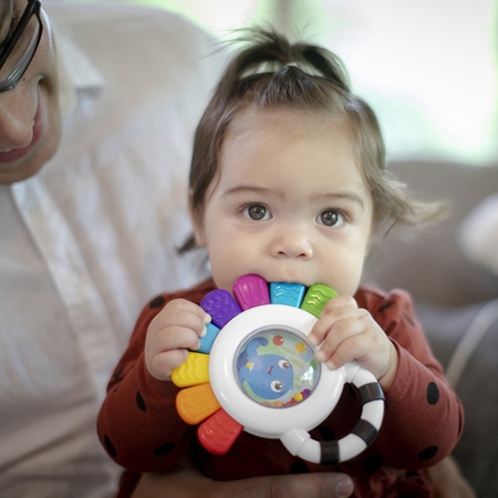 Baby Einstein Outstanding Opus Rattle & Teether Sensory Toy chew toy with rattle