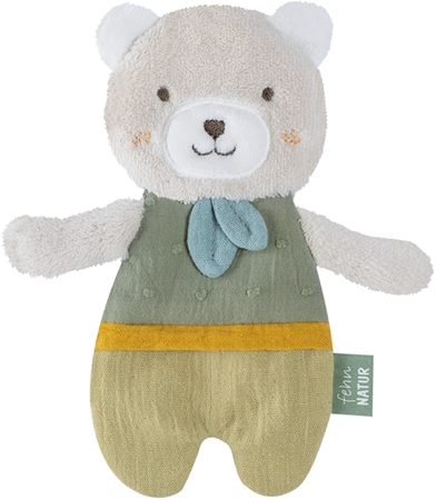 Fehn Hochet Anneau Hibou - Sleeping Forest Collection - Jouet D'Éveil Coloré Pour Bébé